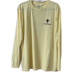 AquaFlauge Shirt Men’s Size XXL Yellow Lightweight Long Sleeve Fishing LNWOT